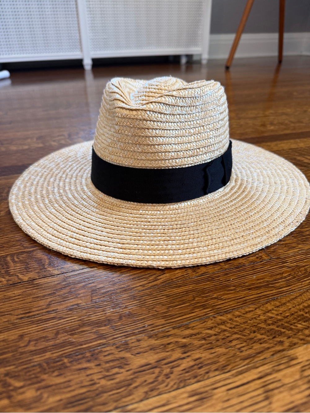 Brixton Natural Straw Fedora with Black Band